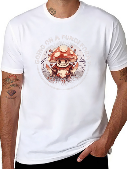 Fungi Foray Graphic Tee - Edgy Mushroom Design