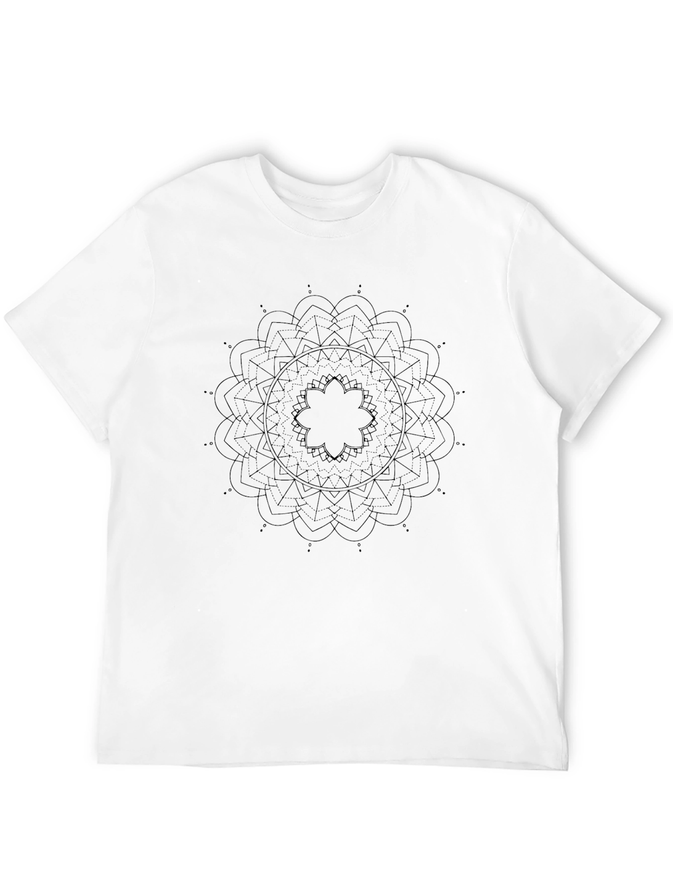 Mandala Graphic Tee - Soft Black Cotton T-Shirt