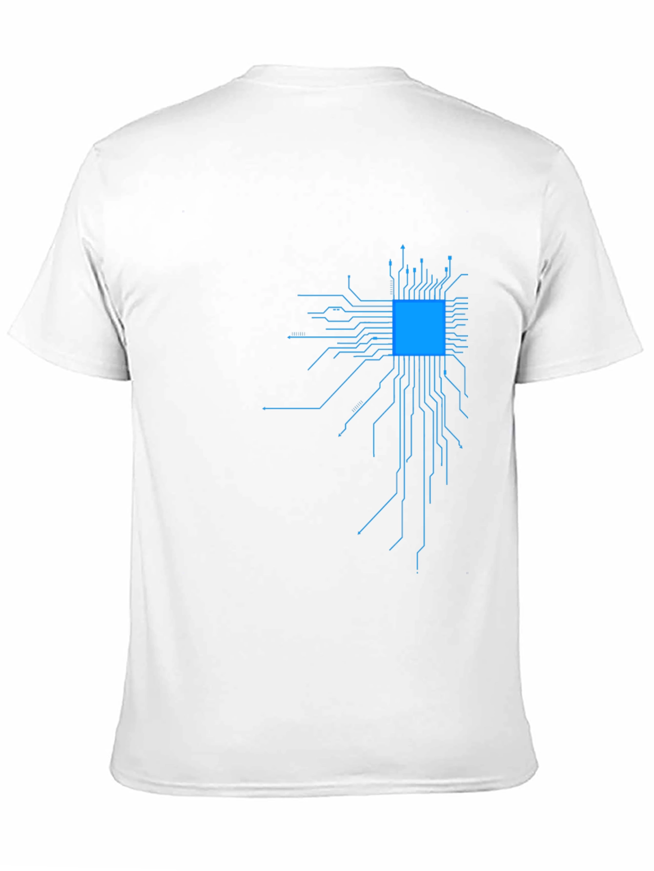 Circuit Board Graphic Tee - Black Cotton Blend