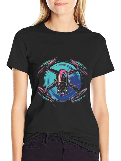 Drone Graphic Tee - Modern Tech Style