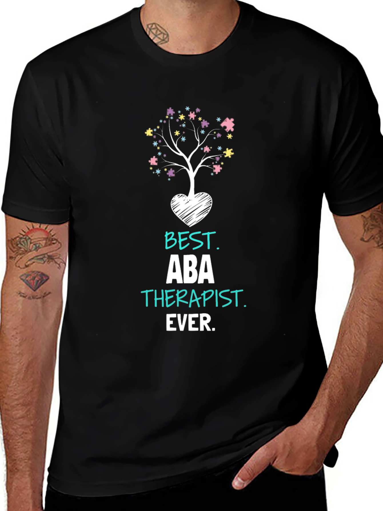 Best ABA Therapist Ever T-Shirt Autism Awareness