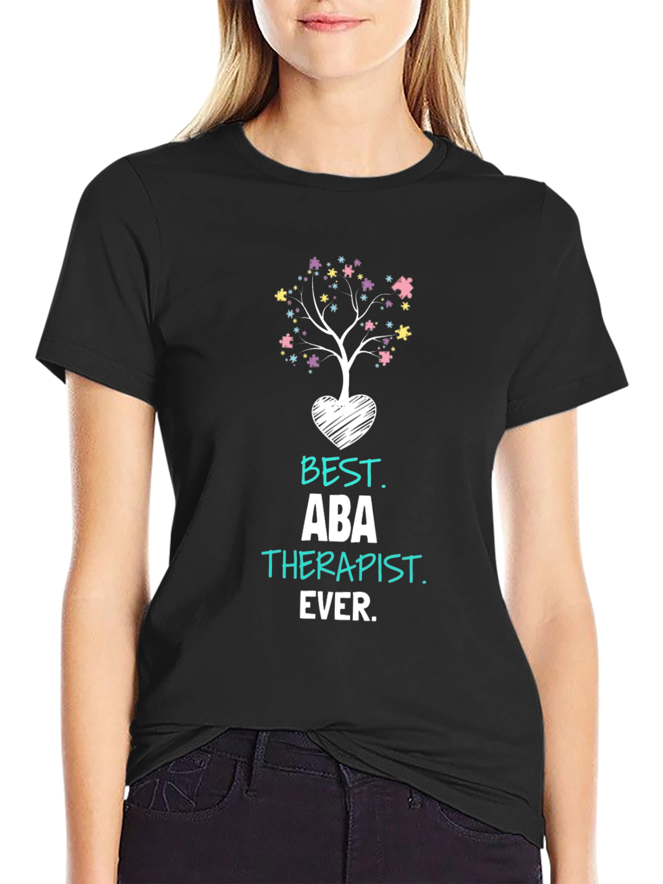 Best ABA Therapist Ever T-Shirt Autism Awareness