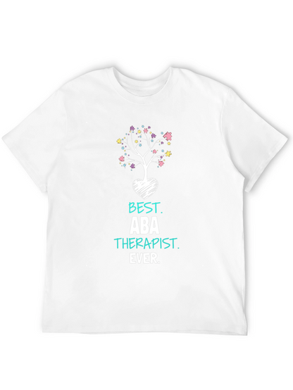 Best ABA Therapist Ever T-Shirt Autism Awareness