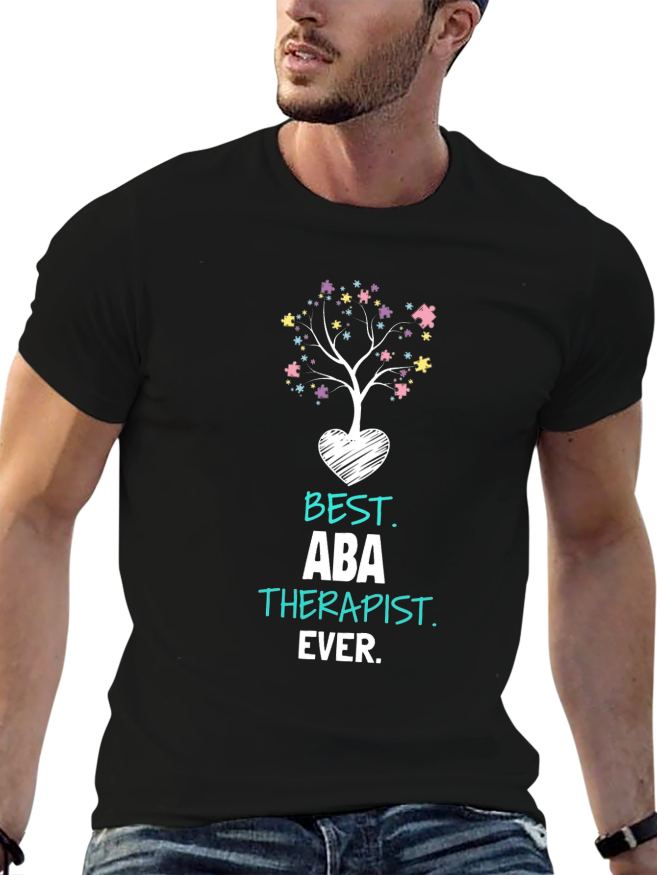 Best ABA Therapist Ever T-Shirt Autism Awareness