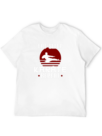 Eat Sleep Karate Repeat T-Shirt Martial Arts Tee
