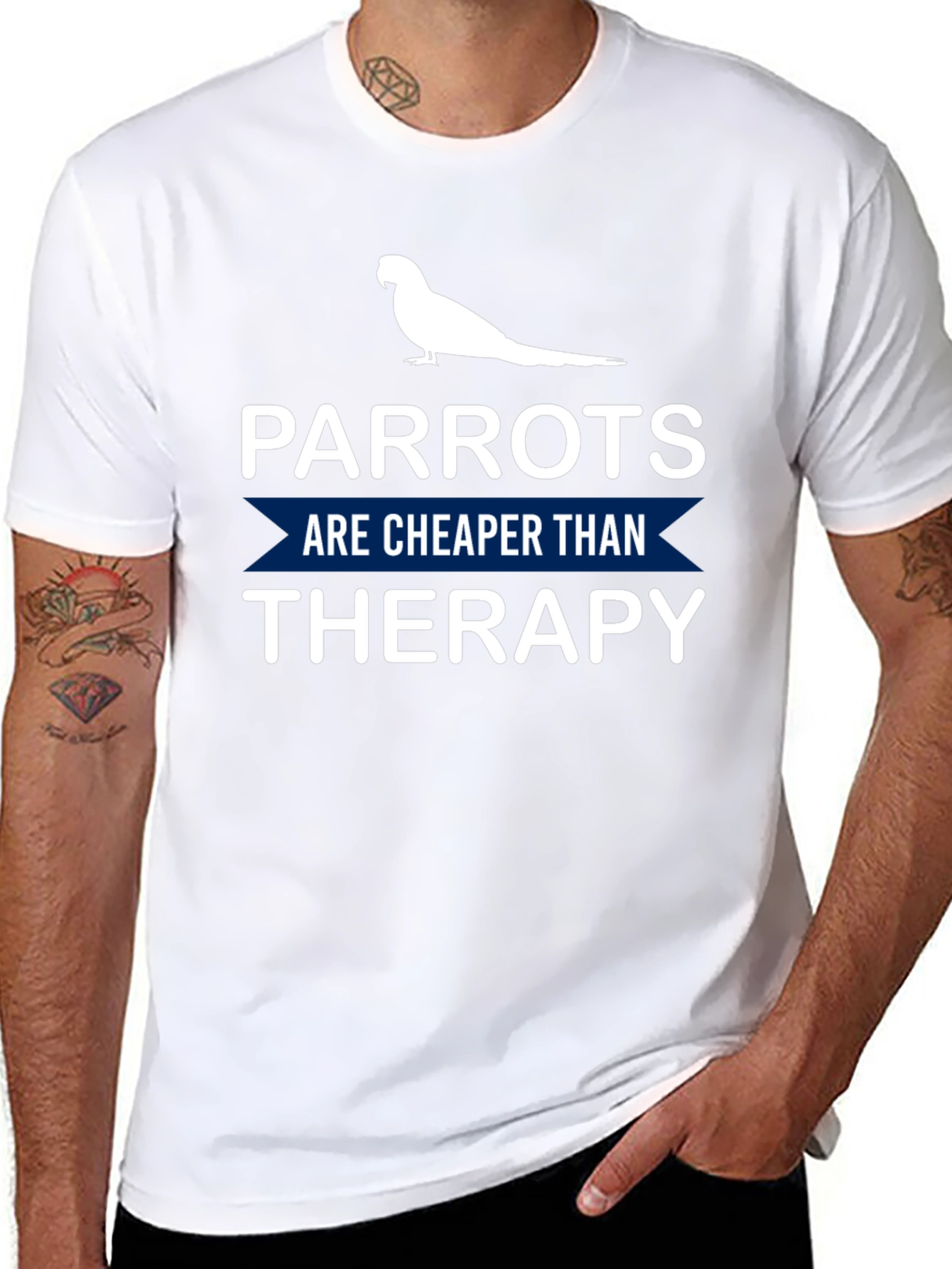 Parrot Therapy T-Shirt: Cheaper Than Therapy!