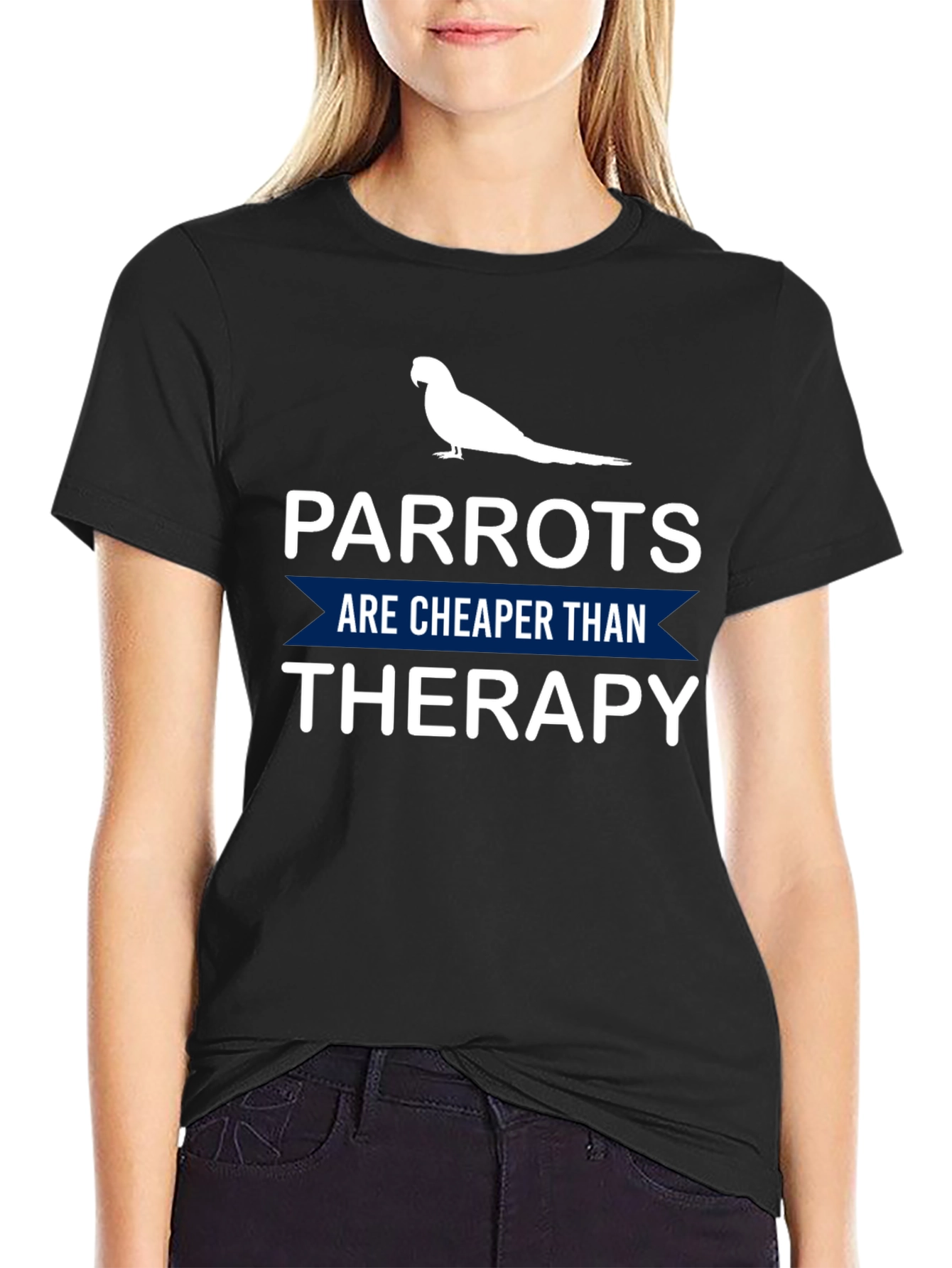 Parrot Therapy T-Shirt: Cheaper Than Therapy!
