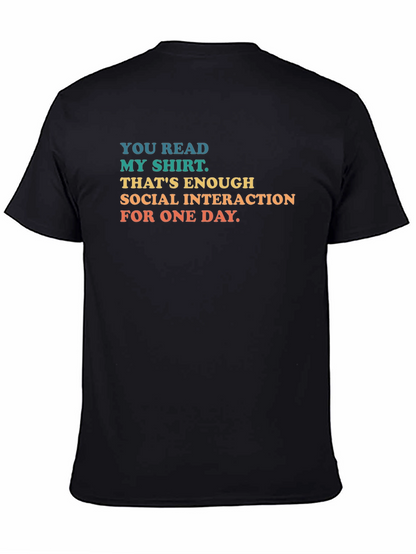 Social Interaction T-Shirt - Introvert Humor Tee