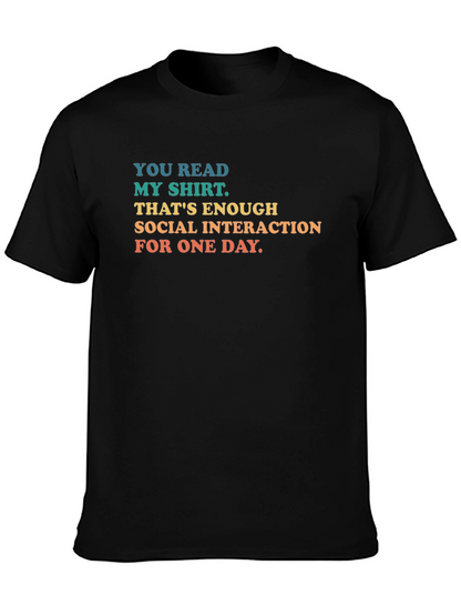 Social Interaction T-Shirt - Introvert Humor Tee