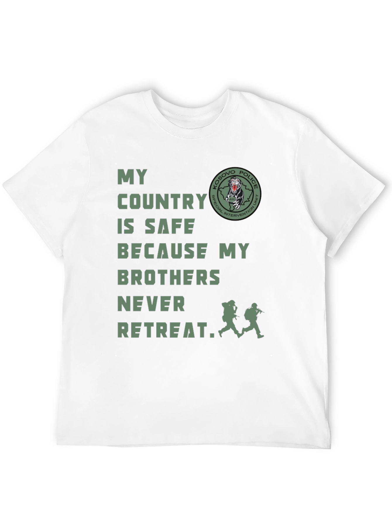 Kosovo Police Brothers Never Retreat T-Shirt
