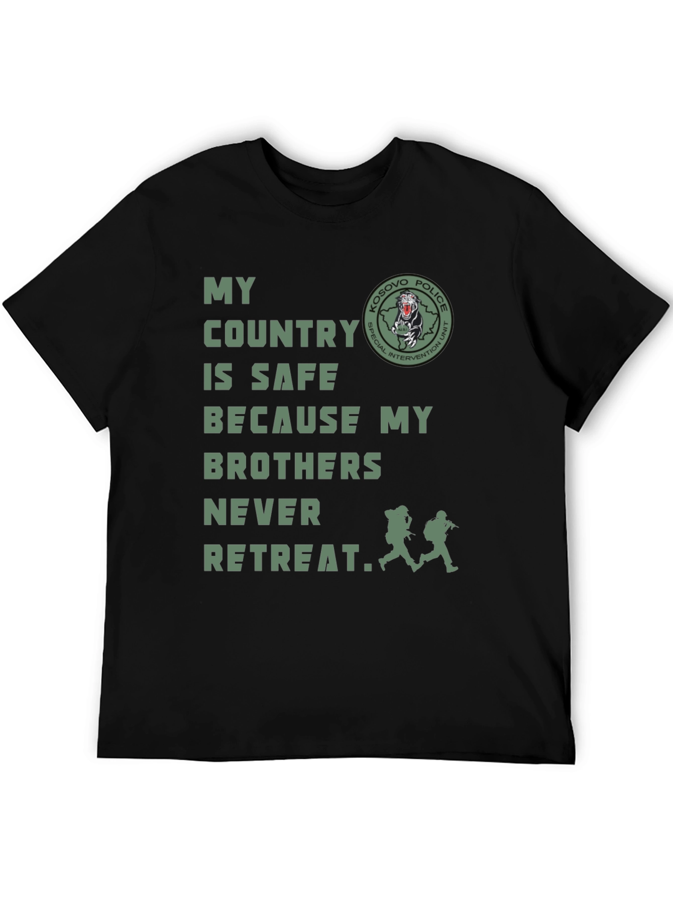 Kosovo Police Brothers Never Retreat T-Shirt