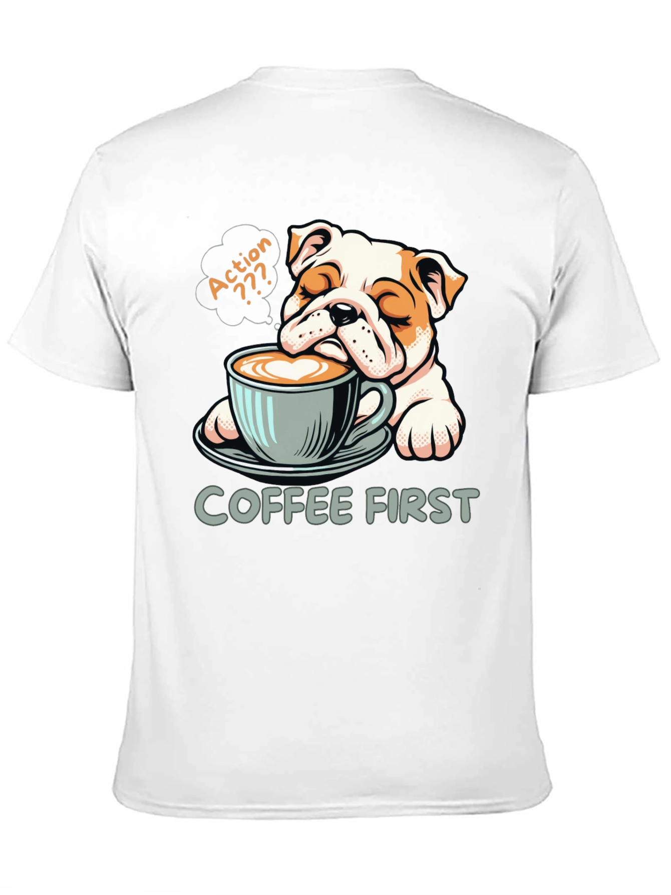 Coffee First Bulldog Tee - Relaxed Fit