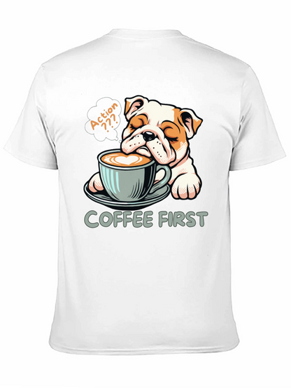Coffee First Bulldog Tee - Relaxed Fit