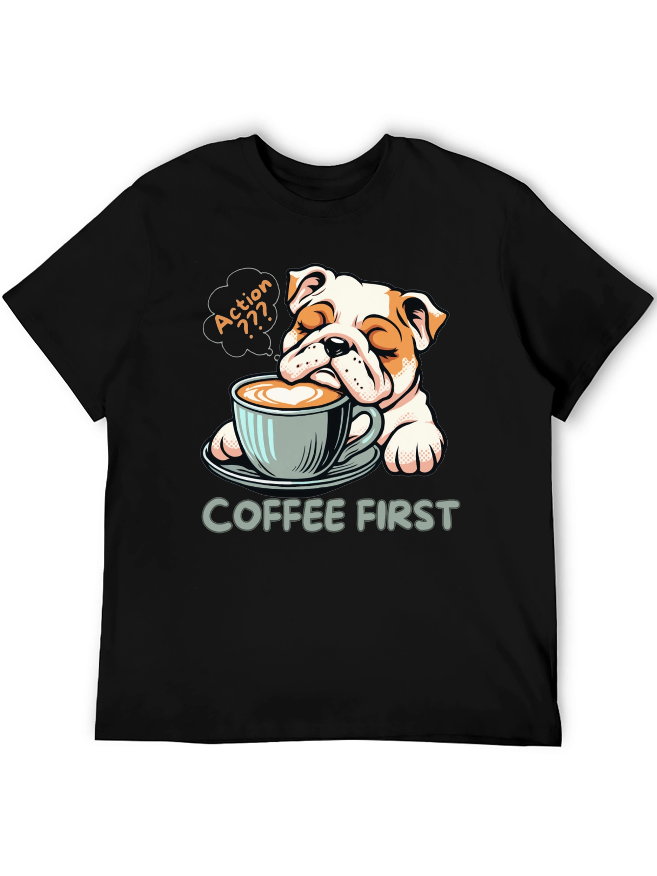 Coffee First Bulldog Tee - Relaxed Fit