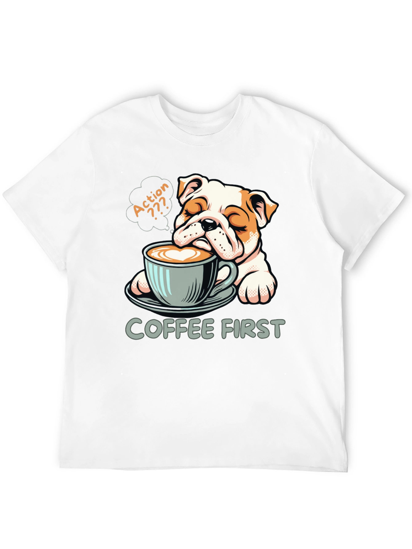Coffee First Bulldog Tee - Relaxed Fit
