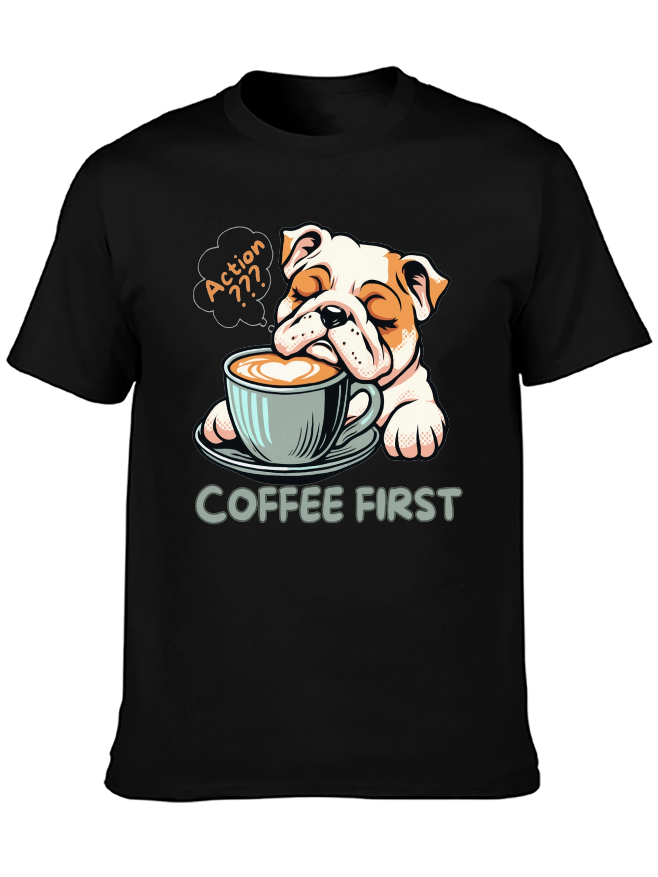 Coffee First Bulldog Tee - Relaxed Fit