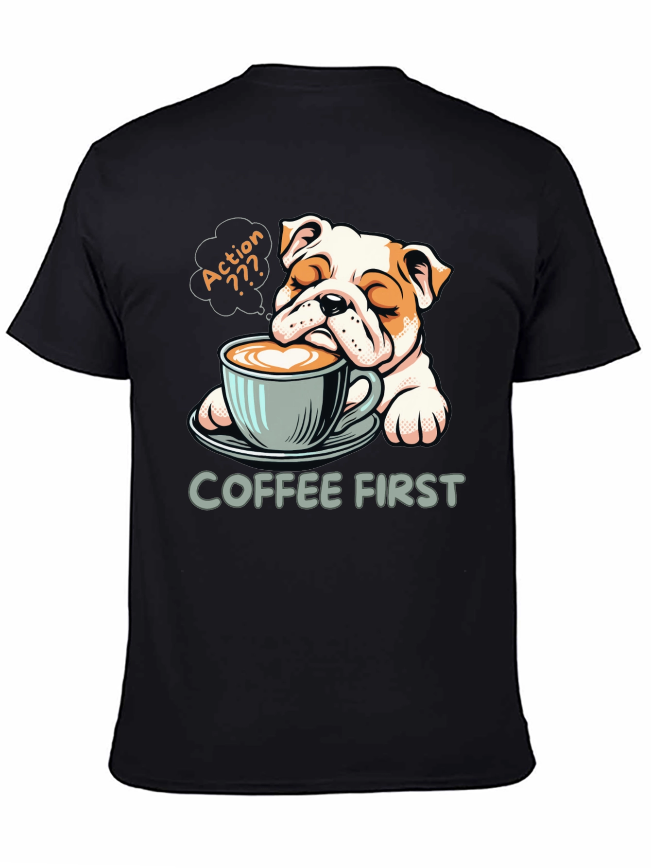 Coffee First Bulldog Tee - Relaxed Fit
