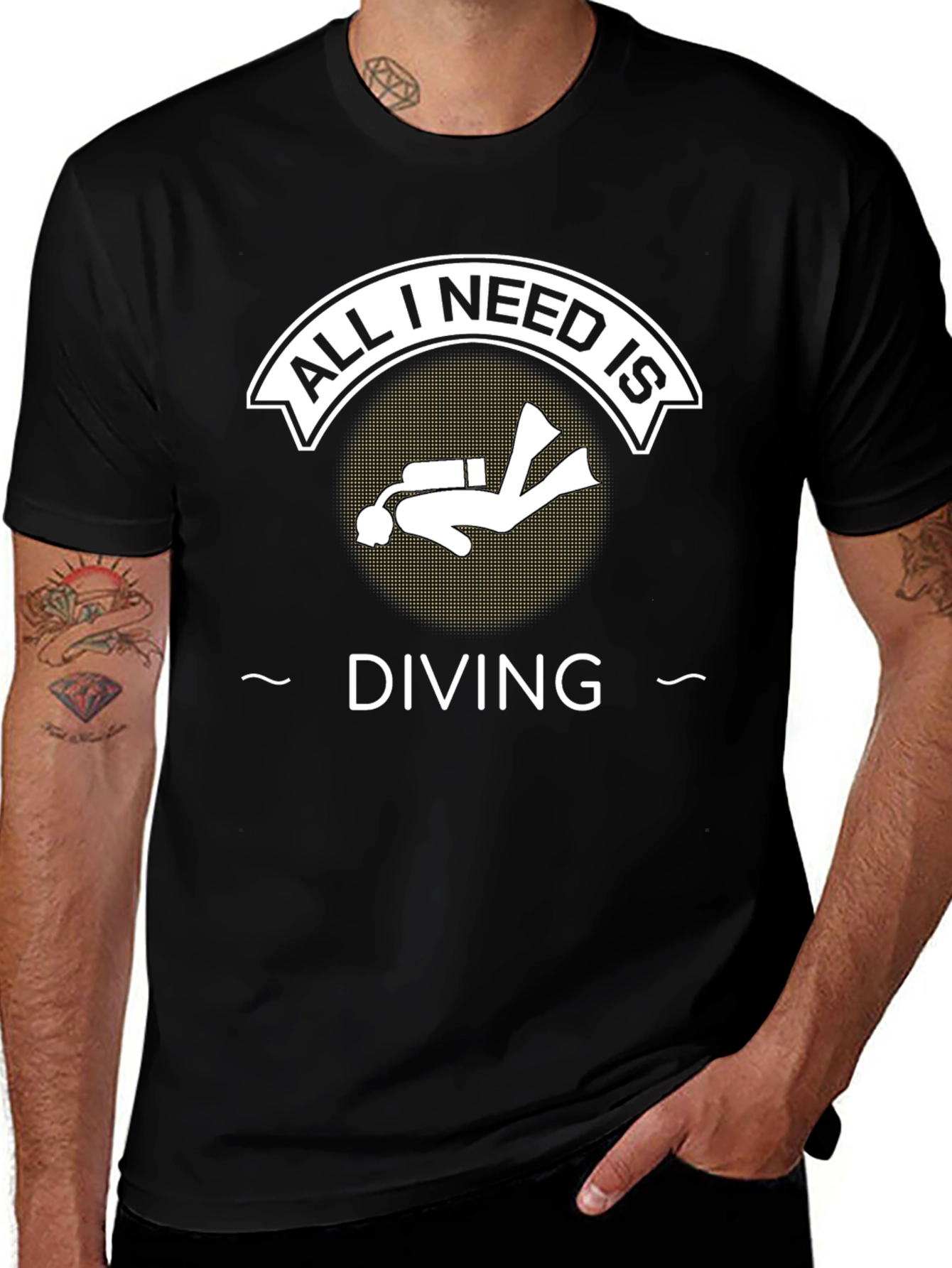 All I Need is Diving Black T-Shirt
