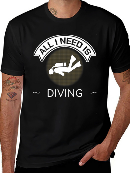 All I Need is Diving Black T-Shirt