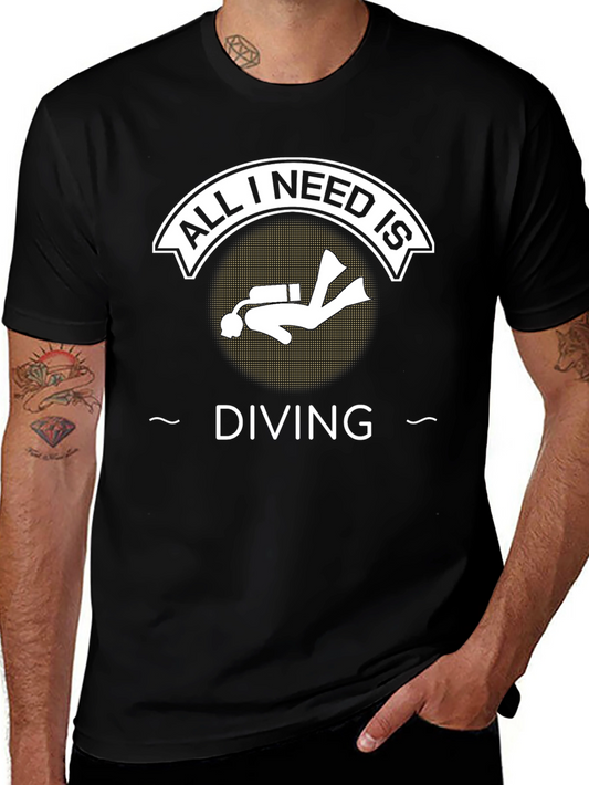 All I Need is Diving Black T-Shirt