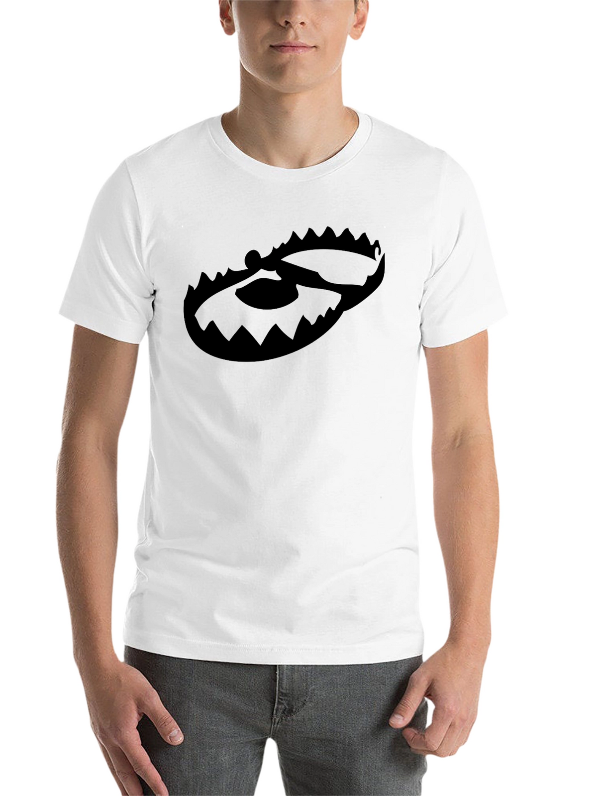 Black Graphic Tee - Bear Trap Design