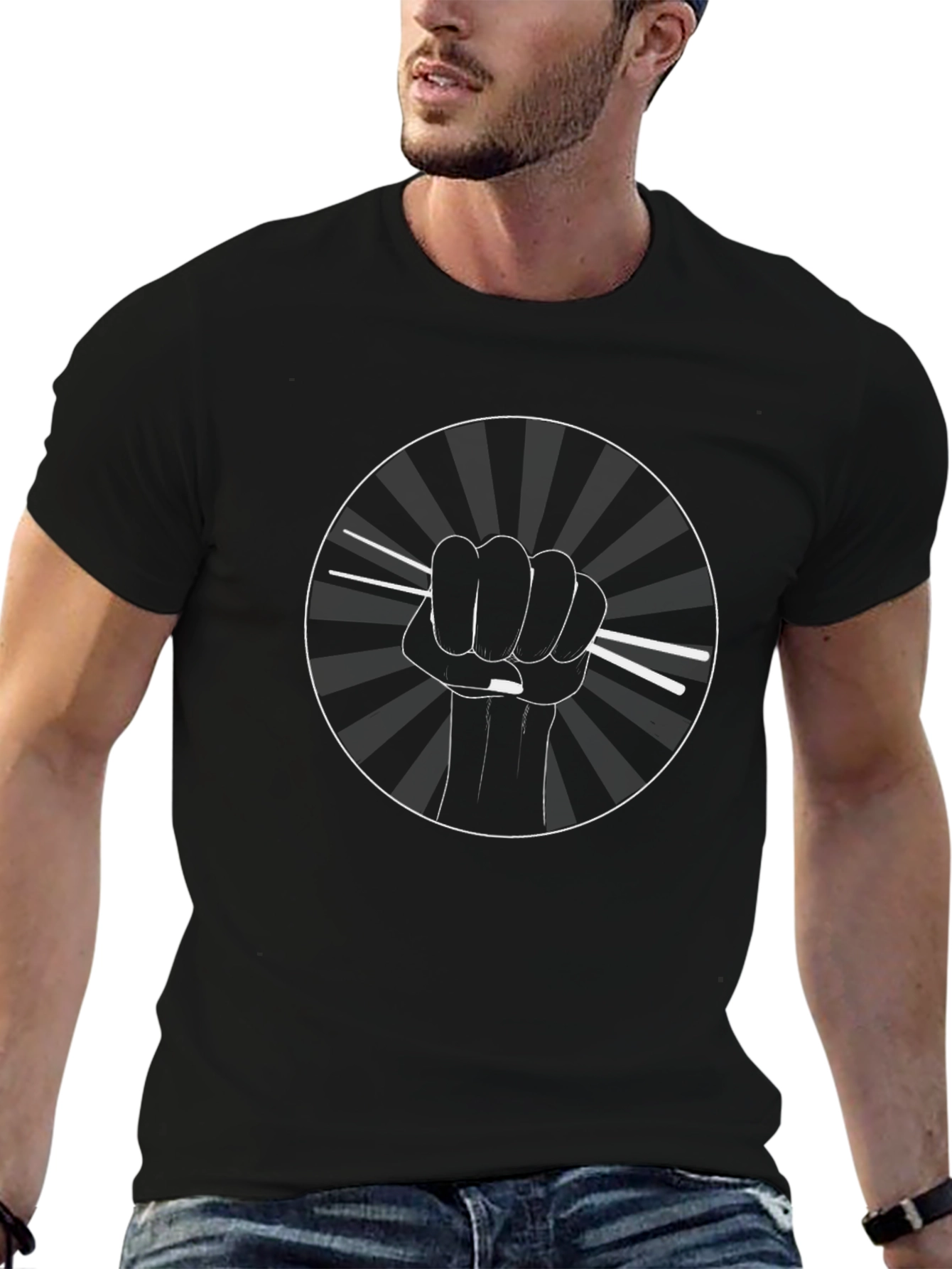 Chopstick Power T-Shirt - Black Graphic Tee