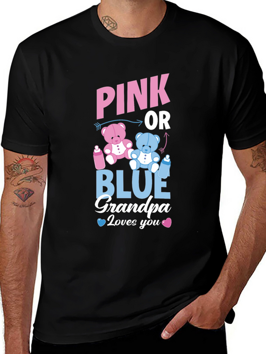 Pink or Blue Grandpa T-Shirt Gender Reveal