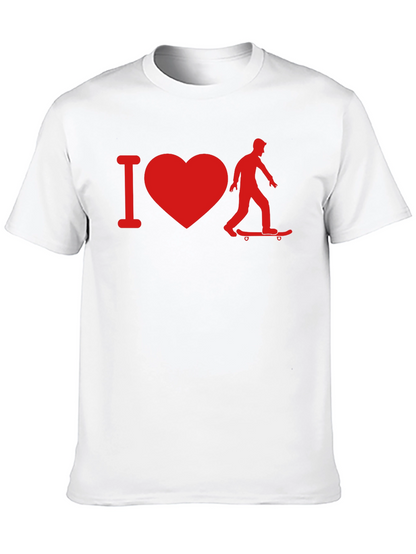 I Heart Skateboarding T-Shirt - Black