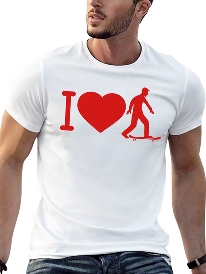 I Heart Skateboarding T-Shirt - Black