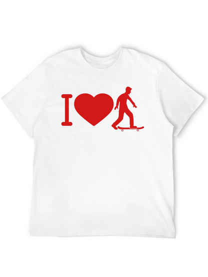 I Heart Skateboarding T-Shirt - Black