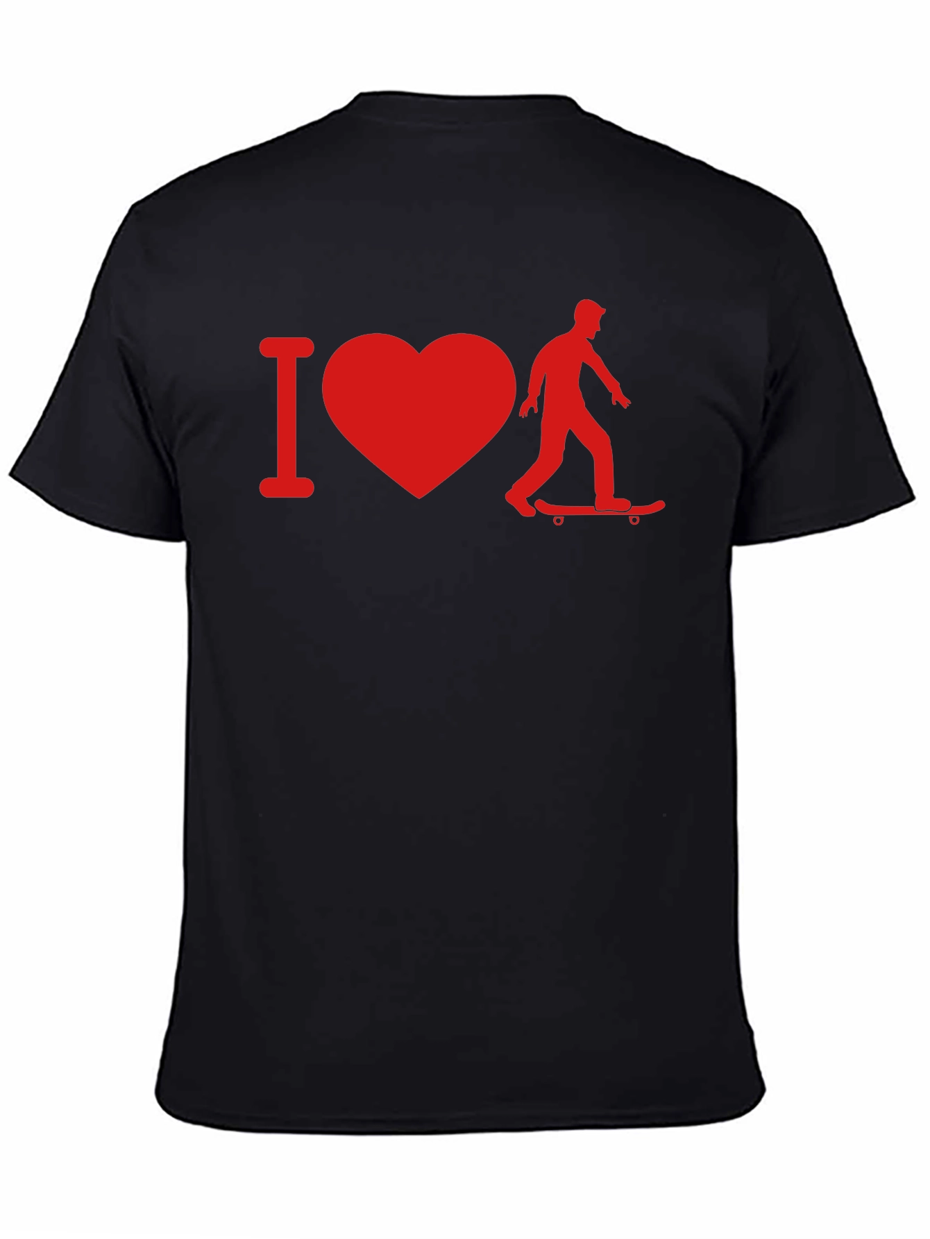 I Heart Skateboarding T-Shirt - Black