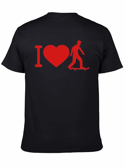 I Heart Skateboarding T-Shirt - Black