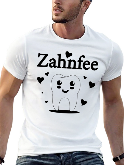 Zahnfee Tooth Fairy Graphic Tee - Black Cotton T-Shirt
