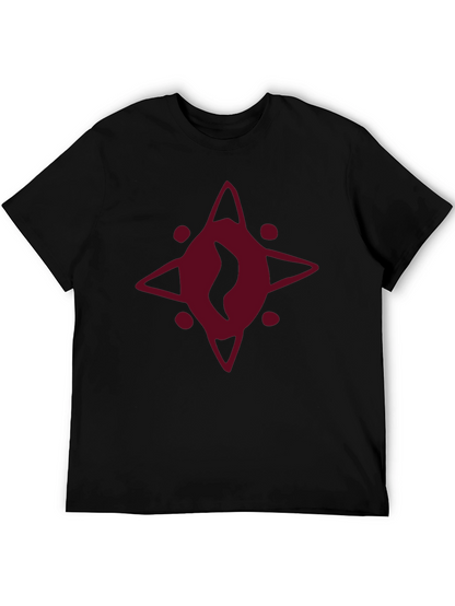 Burgundy Eye Graphic Black T-Shirt
