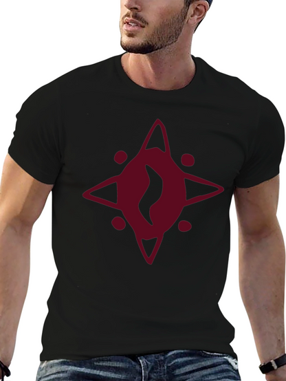 Burgundy Eye Graphic Black T-Shirt