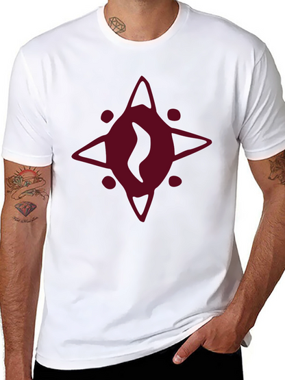 Burgundy Eye Graphic Black T-Shirt