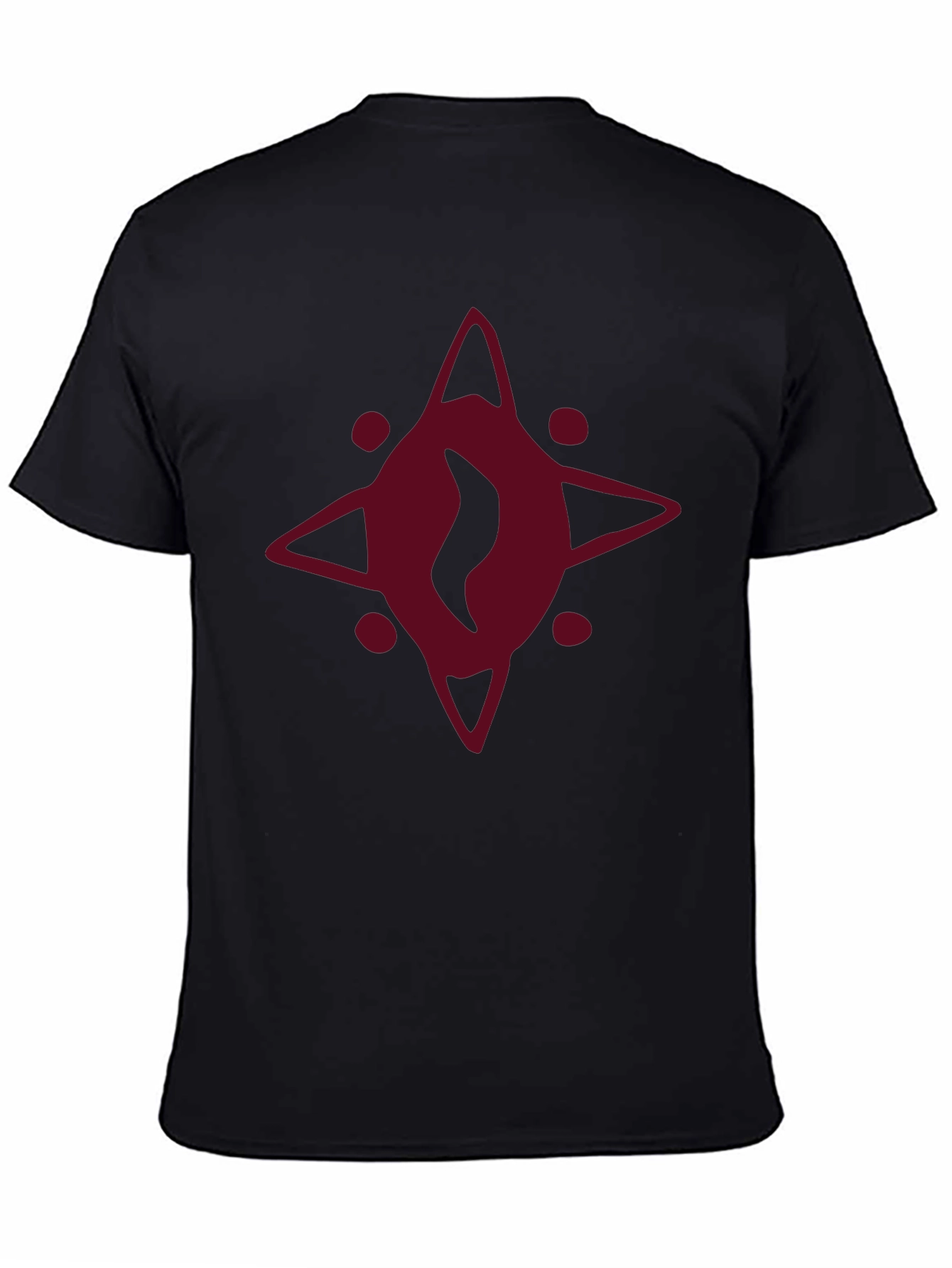 Burgundy Eye Graphic Black T-Shirt