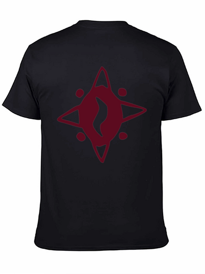 Burgundy Eye Graphic Black T-Shirt