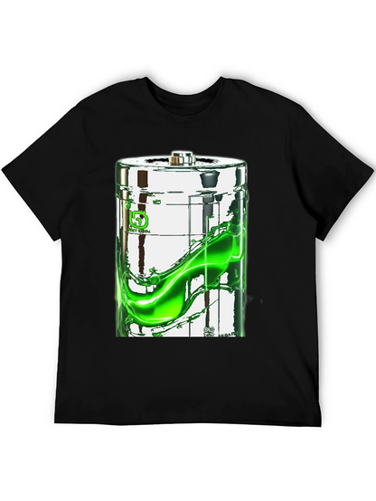 Battery Graphic Print Black T-Shirt