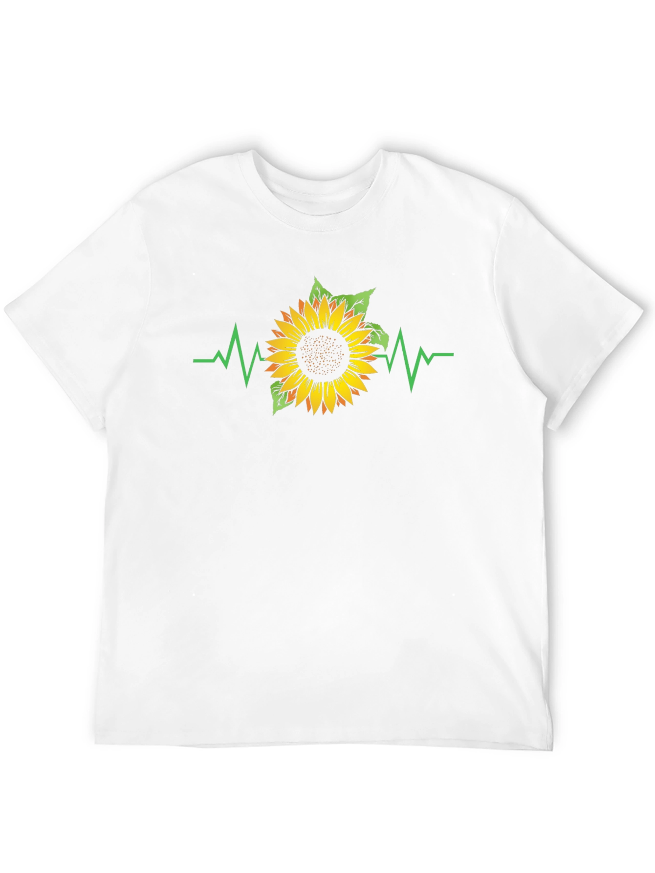 Sunflower Heartbeat Black T-Shirt