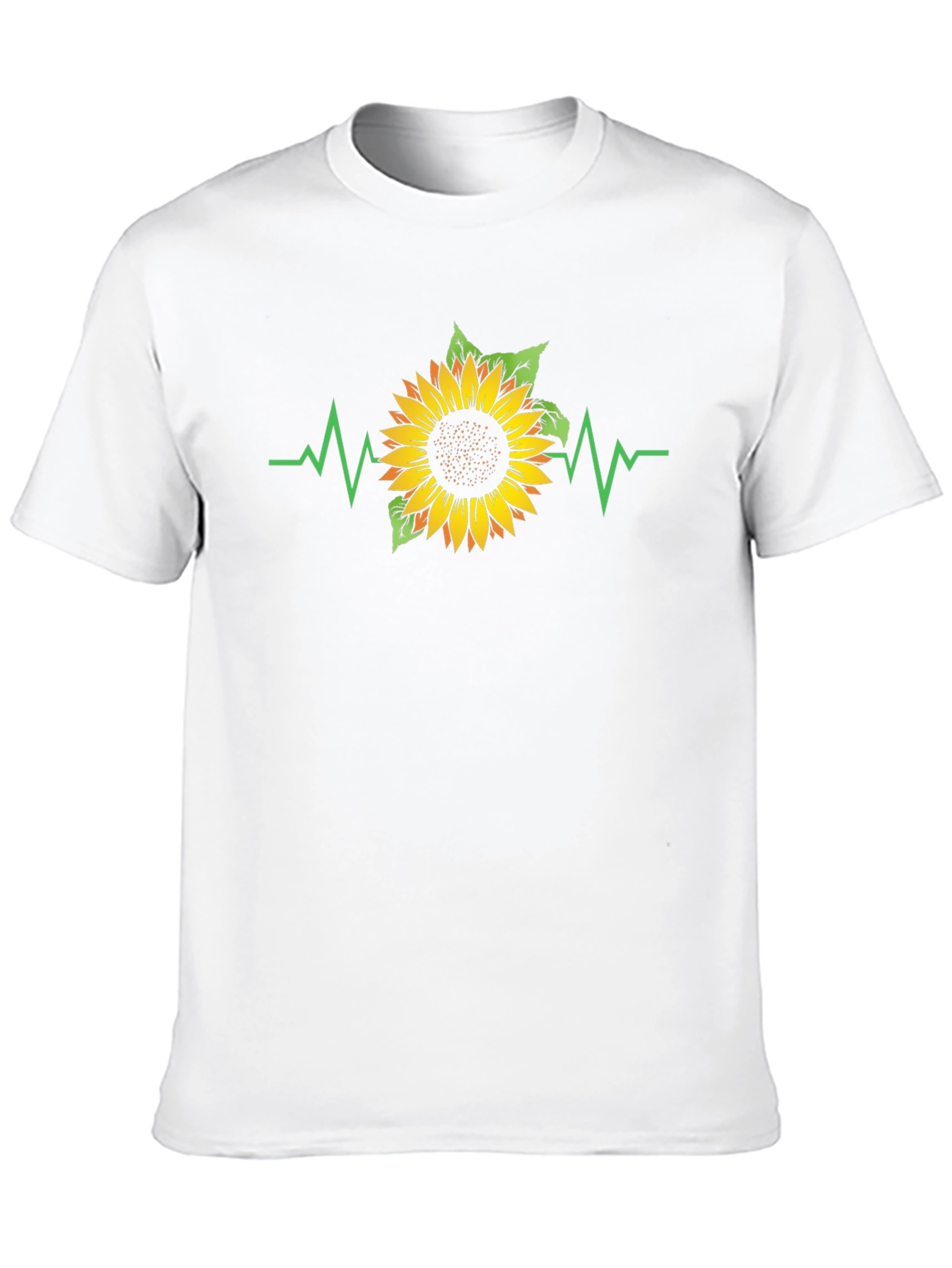 Sunflower Heartbeat Black T-Shirt