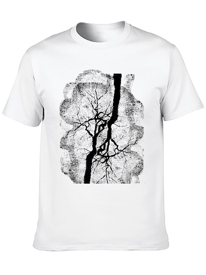 Dark Tree Graphic Tee - Mens Casual T-Shirt
