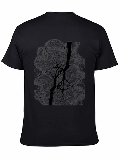 Dark Tree Graphic Tee - Mens Casual T-Shirt