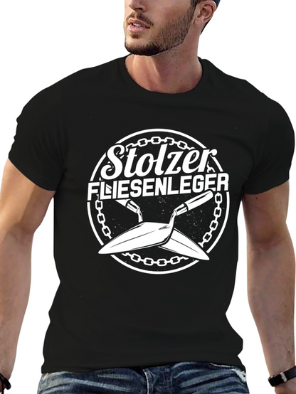 Proud Tiler T-Shirt - Stolzer Fliesenleger