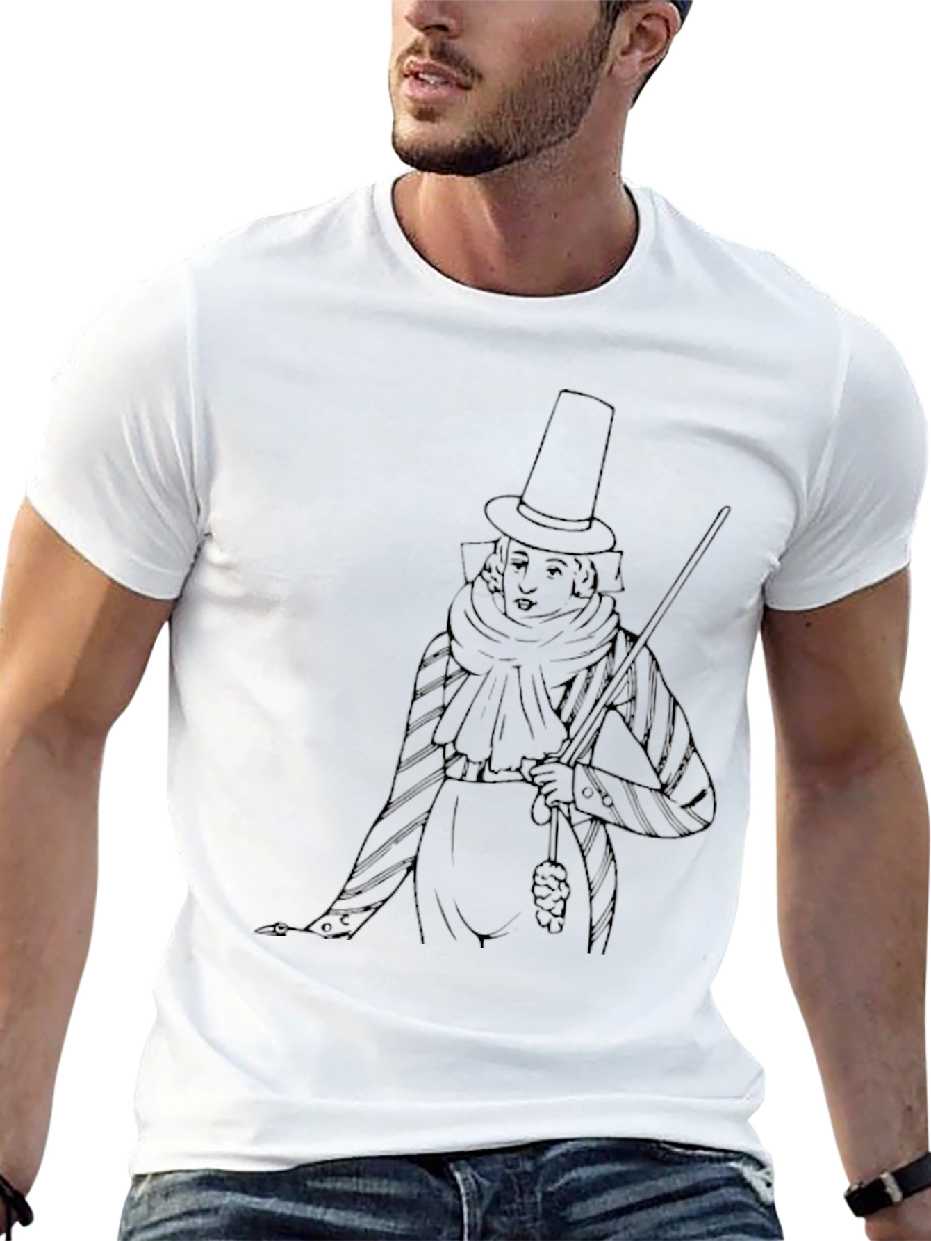 Top Hat Gentleman Graphic T-Shirt