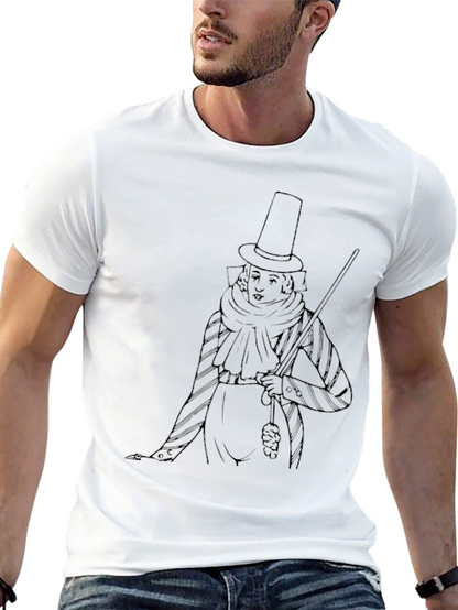 Top Hat Gentleman Graphic T-Shirt