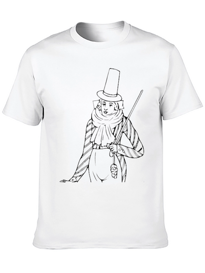Top Hat Gentleman Graphic T-Shirt