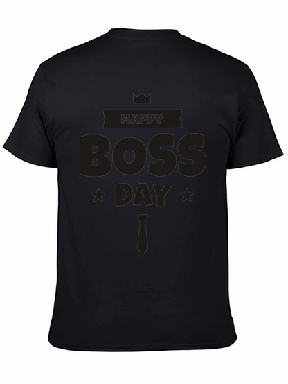Happy Boss Day Black T-Shirt - Celebrate Your Leader!