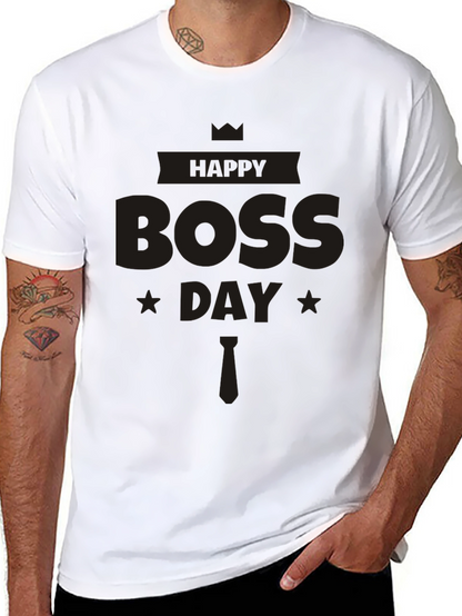 Happy Boss Day Black T-Shirt - Celebrate Your Leader!