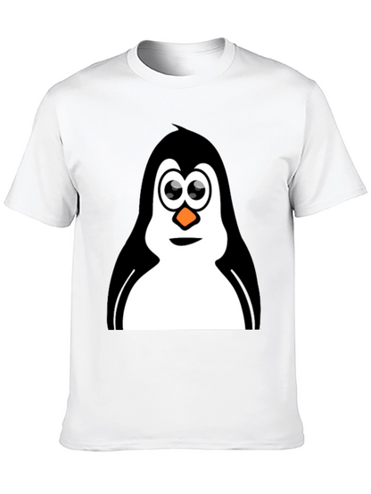 Penguin Graphic Tee - Black Cotton T-Shirt